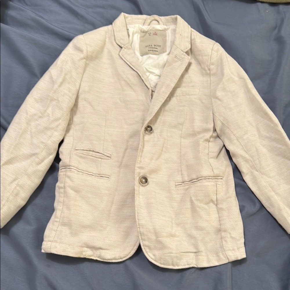 Zara Light Beige Blazer with Buttons